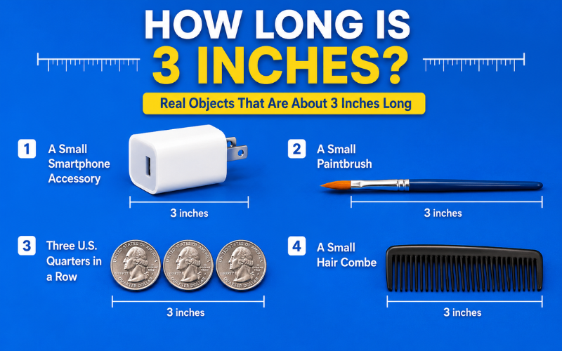 how long is 3 inches