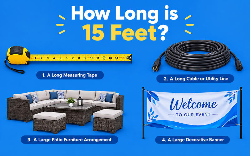 how long is 15 feet